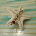 White Knobby Starfish Barrette - Be..